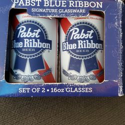 Pabst Blue Ribbon glassware