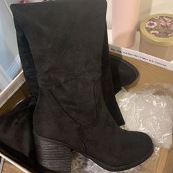 Black Thigh High Boots 