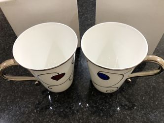 His & Her Hankook Fine Bone China Tea Cups