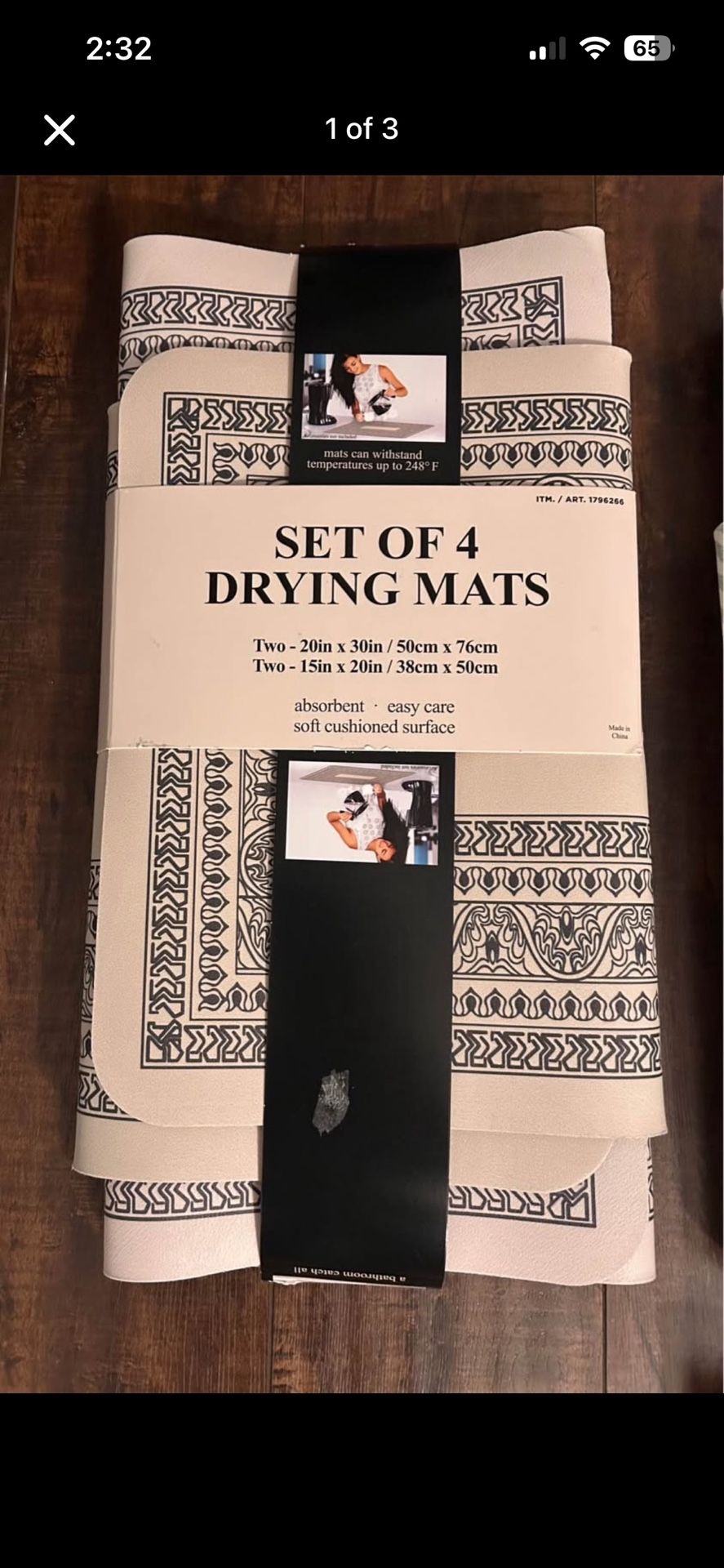 Sets of 4 Drying Mats (each set is separate)