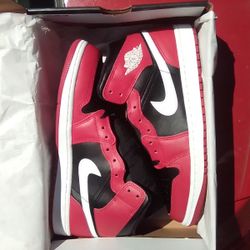 Air Jordan 1 Black/White-Gym Red Size  10