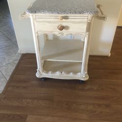 Granite Top Bakers Cart Bar Cart Kitchen 