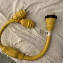 Parkworld Combiner Marine Shore Power Y Adapter L5-30P Dual Male 30A Plug to SS2-50R Female 50A Connector