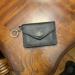 Leather Coach Card / Coin/ Key Holder Wallet