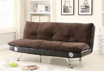 Brown Velvet Sofa Bed with Bluetooth! Lowest Prices Ever!