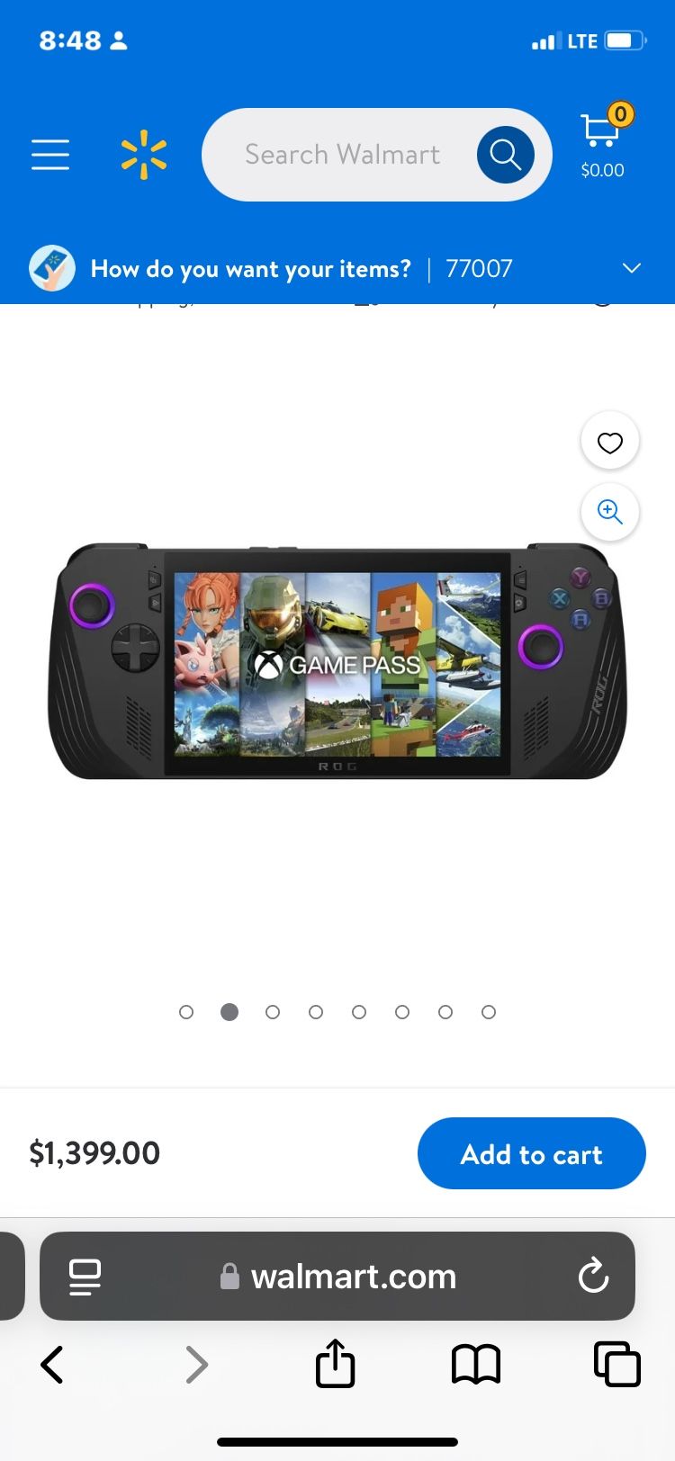 (No ratings yet) New ASUS ROG Ally X 7" 120Hz FHD 1080p Gaming Handheld AMD Ryzen Z1 Extreme Processor 24GB Ram Win 11 Pro 2 Years Warranty Upgrade Bl