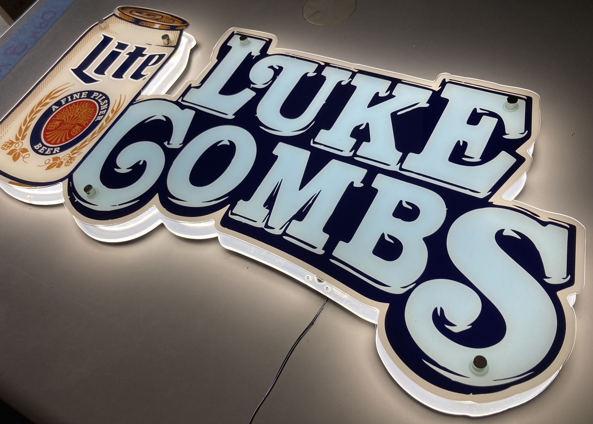 🔥 Rare Luke Combs Country Beer Led Sign Bar Light