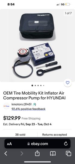 Tire Mobility Kit Inflator Air Compressor Pump