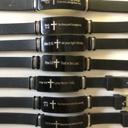 Wristbands Bible Scriptures. Lord Jesus Christ
