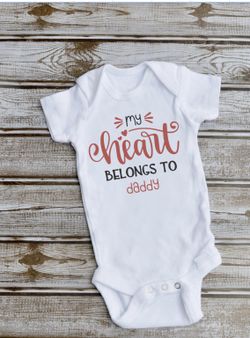 My heart belongs to daddy onesie