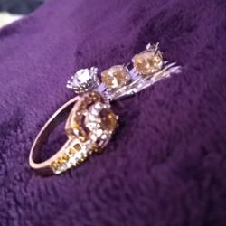 Morganite earrings And Champagne RingSALE