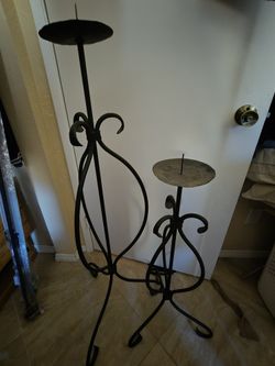 2 - Iron Candle Stands (3.5 Ft & 2.5 FT)