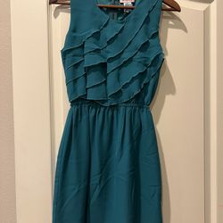 Gorgeous Silk Teal Dress
