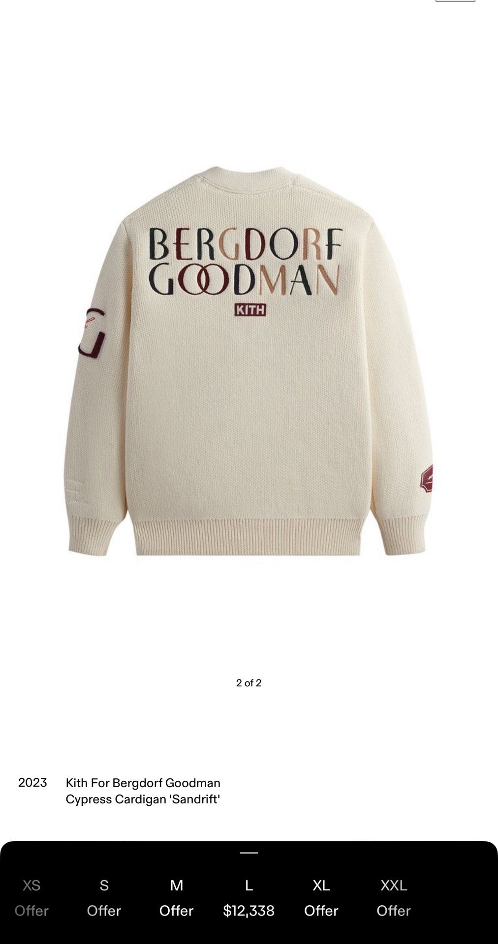 BERGDORF GOODMAN x KITH SANDRIFT CARDIGAN