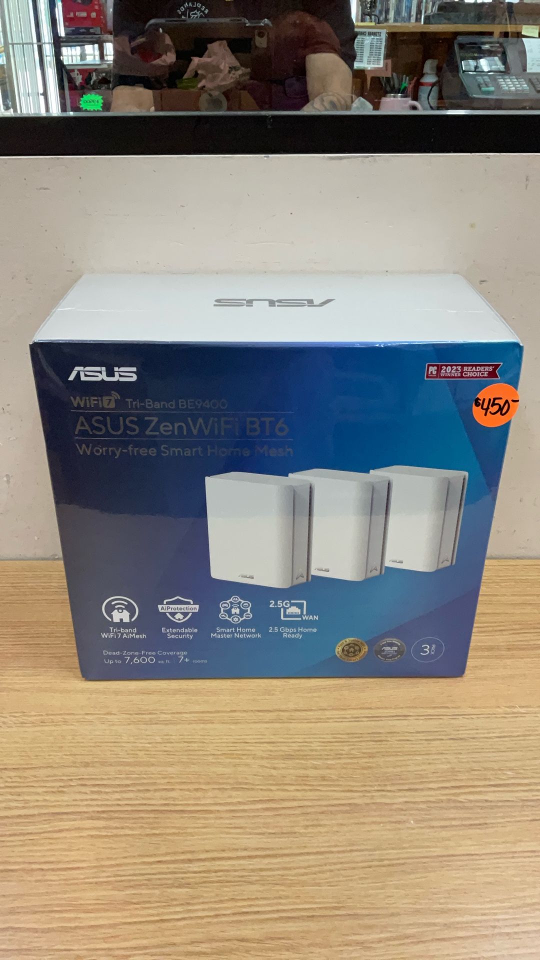 ASUS ZEN WIFI BT6 WORRY-FREE SMART HOME MESH BE9400 TRI-BAND WIFI 7 MESH.