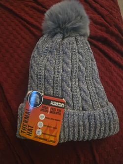 Thermal Threads Cable Knit Pom Beanie