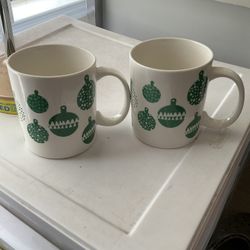 Set Of 2 Starbucks Christmas Coffee Mugs, 2016 