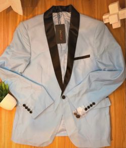 CloudStyle Light Blue Tuxedo Blazer