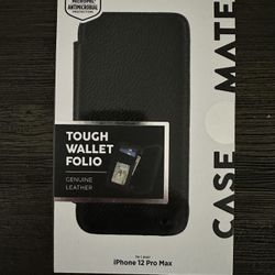 LEATHER WALLET FOLIO FOR IPHONE 12 PRO MAX