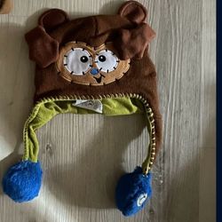 Kids Flipeez Peek A Boo Monkey Action Knit Beanie