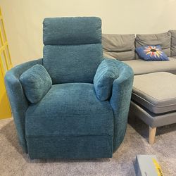 40" Wide Power Glider Standard Recliner chair, teal