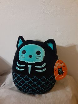 Squishmallows Sheikla Mermaid Skeleton Cat 8"inch Halloween plush toy NWT Stuffed Animal 2022 $10