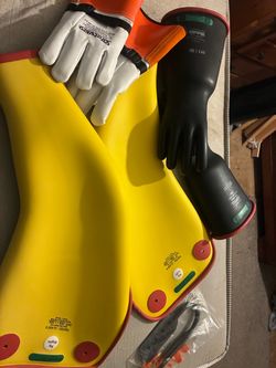 Linemen Rubber Gloves, protector gloves, and Sleeves