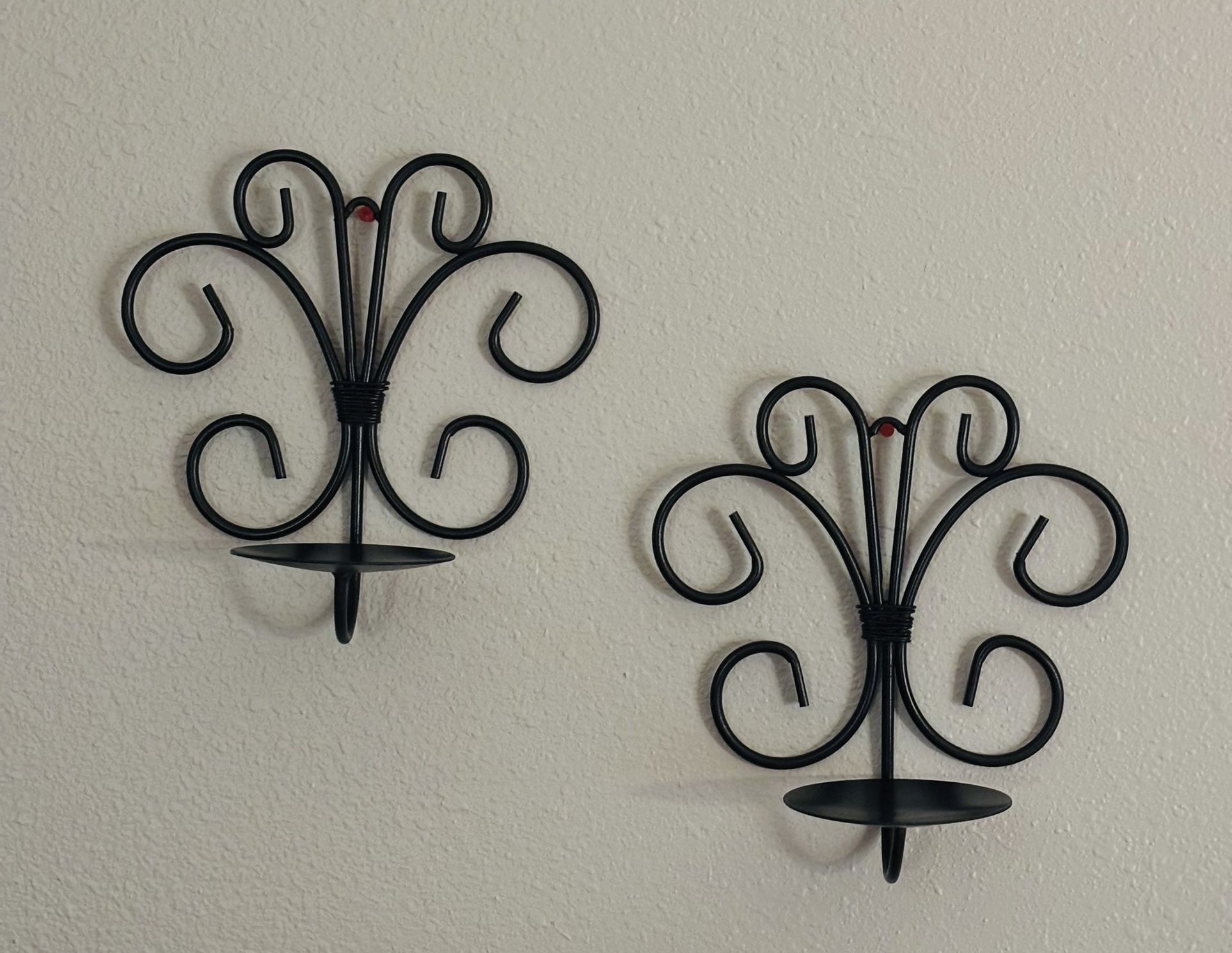 Rod Iron Hanging Candle Holders Wall Decor