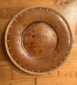 Pier 1 Terra Cotta Decorative Charger•Please read description