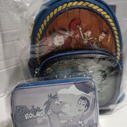 Loungefly Toy Story Backpack And Wallet Included Con ((2022)) 2pcs EXCLUSIVE NEW WITH TAGS 