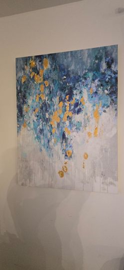 2 Large Abstract Canvas Wall Art