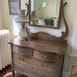 Beautiful Antique Dresser And Mirror