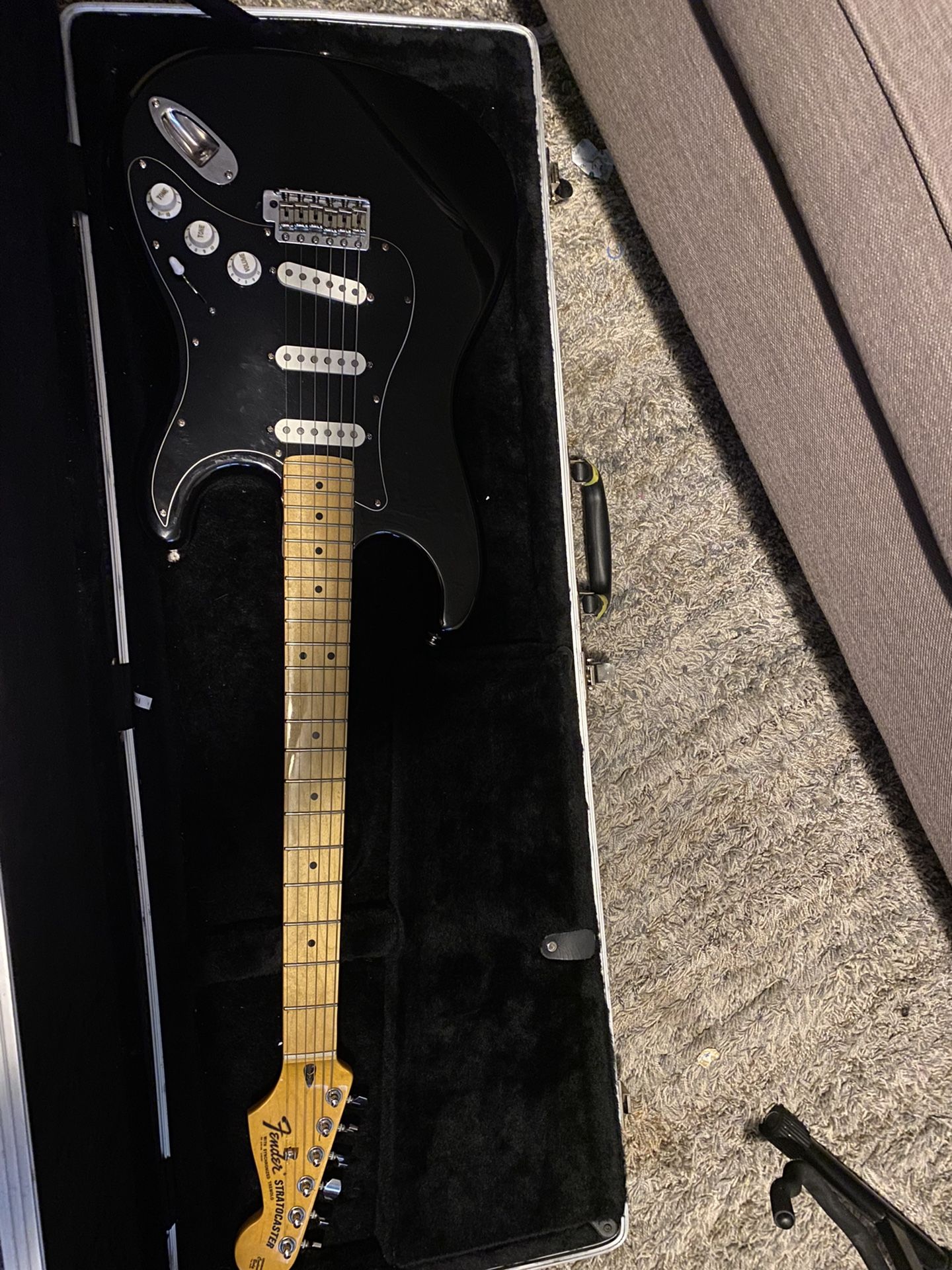 Black Fender Stratocaster