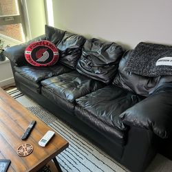 Leather Couch With Fold Out Bed