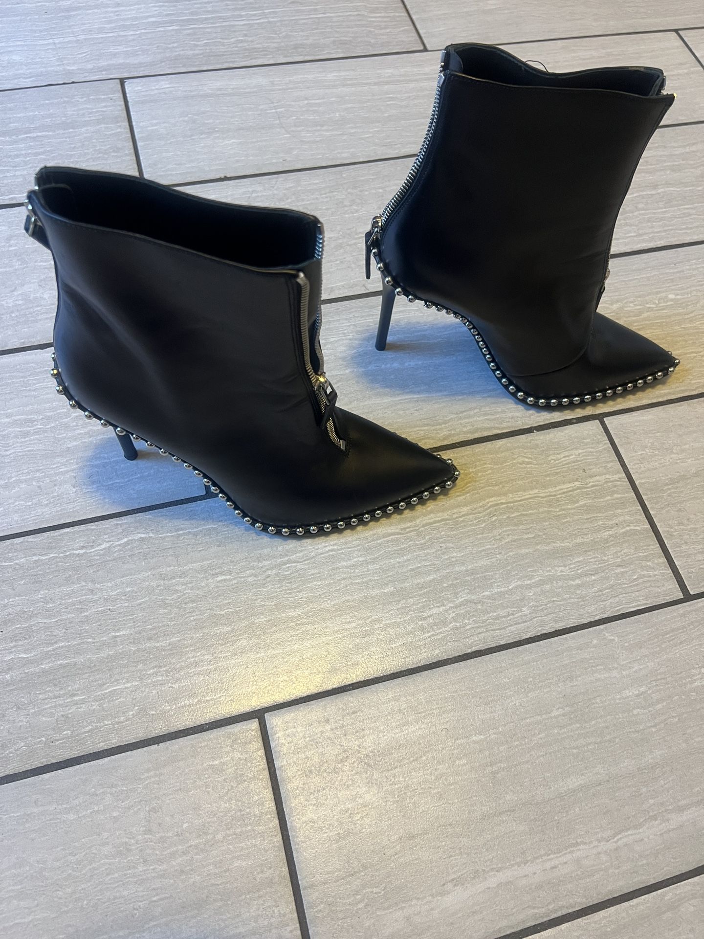 Alexander Wang Leather Studded Boots