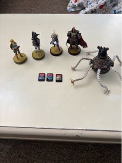 Zelda amiibos and 3 Nintendo switch games