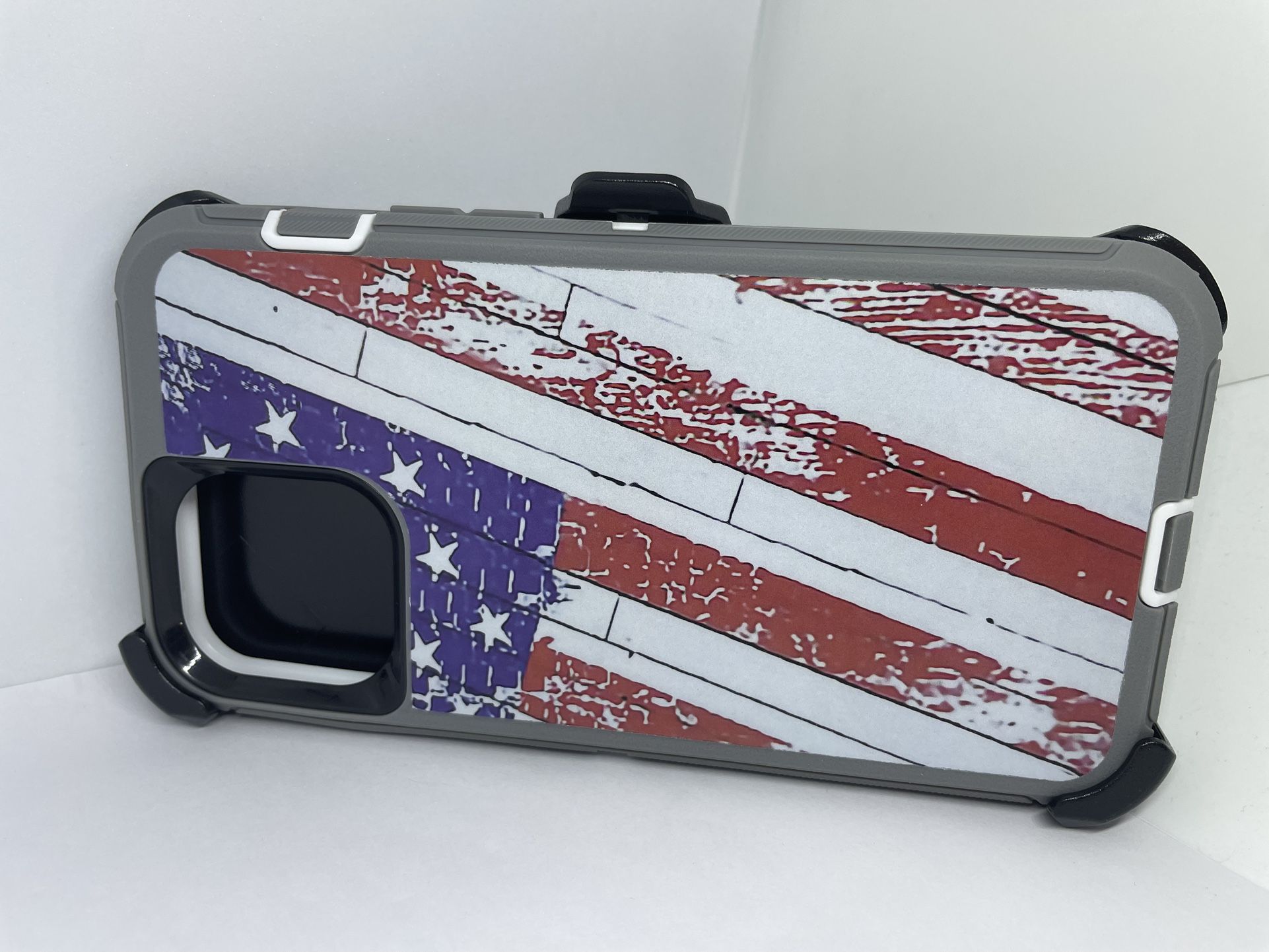 For IPhone 12 Pro Max USA Flag Camouflage Case