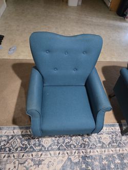 2 cyan accent chairs