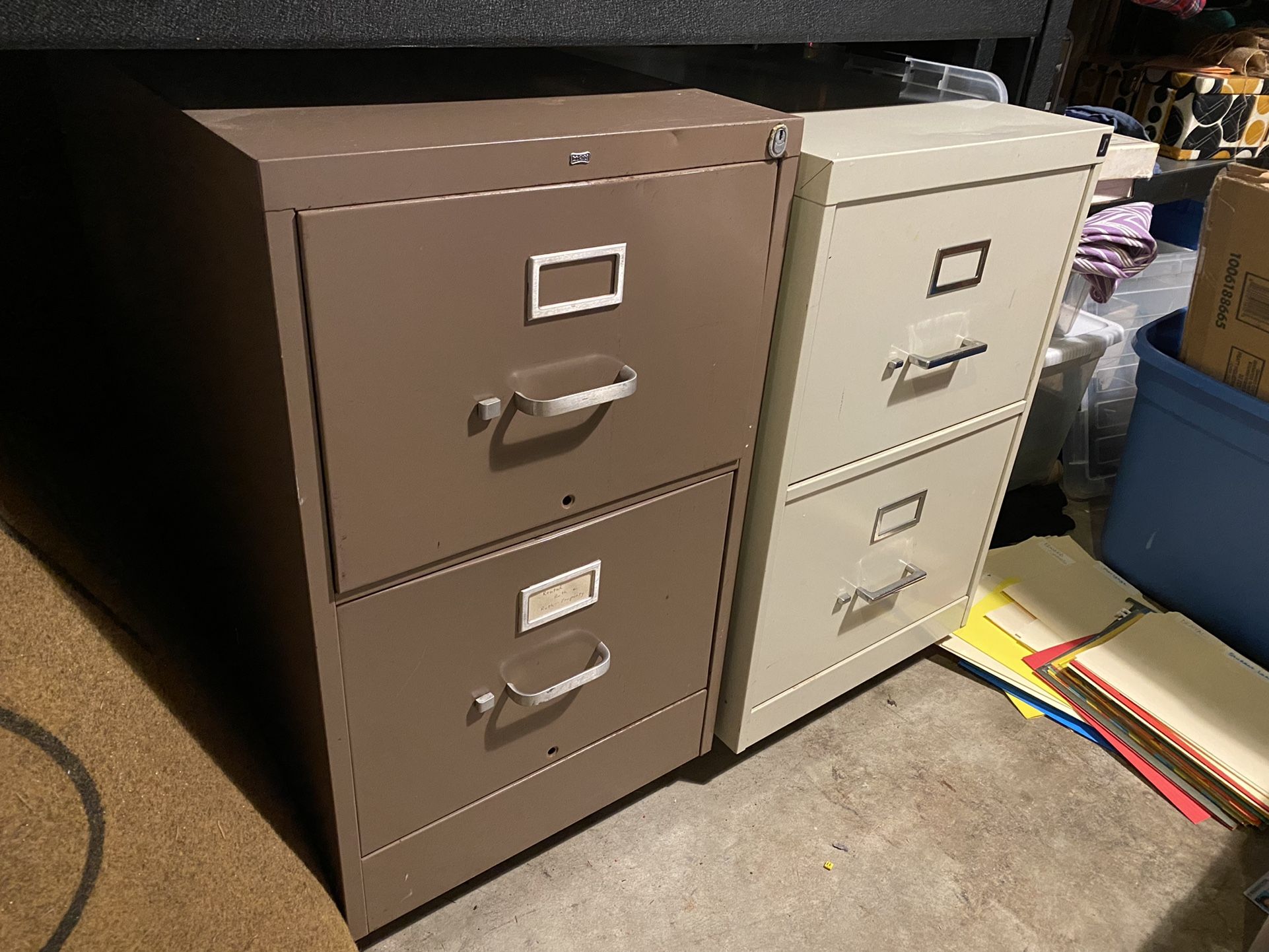 Two Filing Cabinets