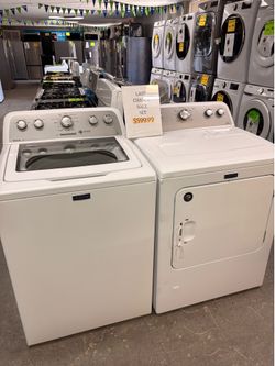 Maytag washer and dryer set sold as is