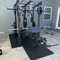 Vesta Fitness Smith Machine SM2001/Bumper Plates 230lbs/Olympic Barbell Bar/AdjustableBench/Gym Equipment/Fitness/Squat Rack/FREE DELIVERY 