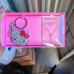 Hello Kitty Bracelet & Keychain + Friendship Necklace
