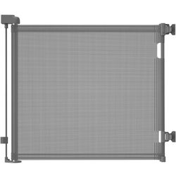 dearlomum Punch-Free Install Retractable Baby Gate, Mesh Baby Gate or Mesh Dog Gate,33" Tall,Extends up to 55" Wide,Child Safety Gate for Doorways, St
