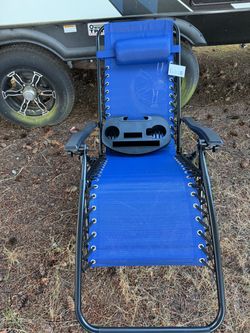 2 Blue Zero Gravity Reclining Lounge Chair