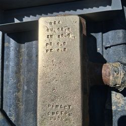 Copper, zinc 100 troy ounce bar