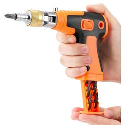 Ratcheting Screwdriver Set with Alloy Bits, 180° Rotatable Head, Dual-Direction, Multi-Angle Adjustment – Portable, Ergonomic Design – KeenWise Tactic