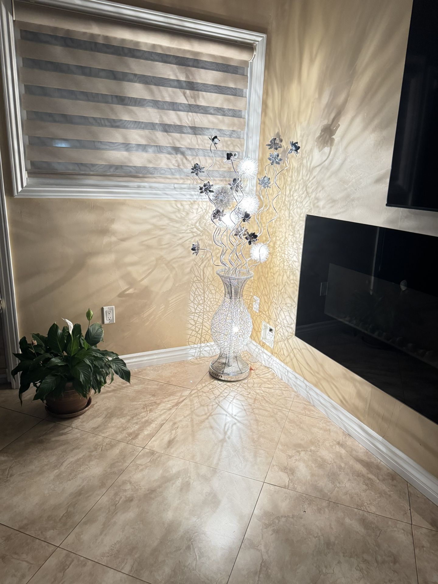 Anthony California Flower LED Floor Lamp – Silver Chrome