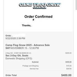 Camp Flog Gnaw 2025 TICKET