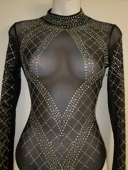 SHEER CRYSTAL BODYSUIT (SM/MD)