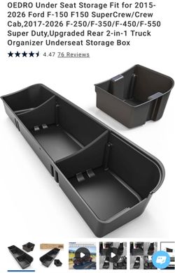 OEDRO Under Seat Storage for 2015- 2026 F150/250
